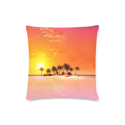 Wonderful sunset in soft colors Custom Zippered Pillow Case 16"x16"(Twin Sides)