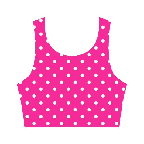 polkadots20160615 Women's Crop Top (Model T42)