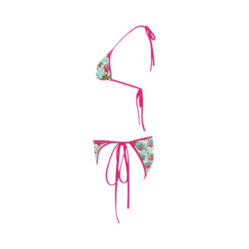 Pink Flamingos Exotic Birds 3 Custom Bikini Swimsuit