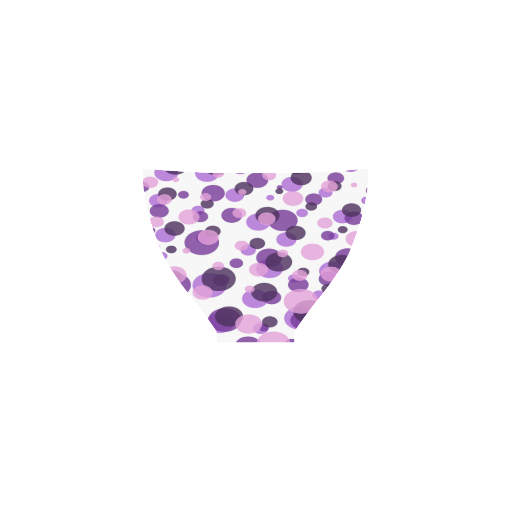 Purple Polka Dots Custom Bikini Swimsuit Id D292863
