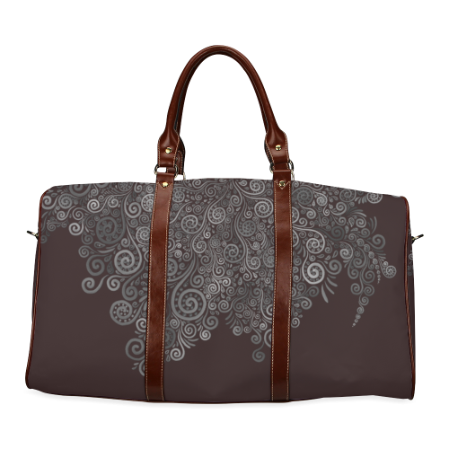 Brown Rose Waterproof Travel Bag/Small (Model 1639)