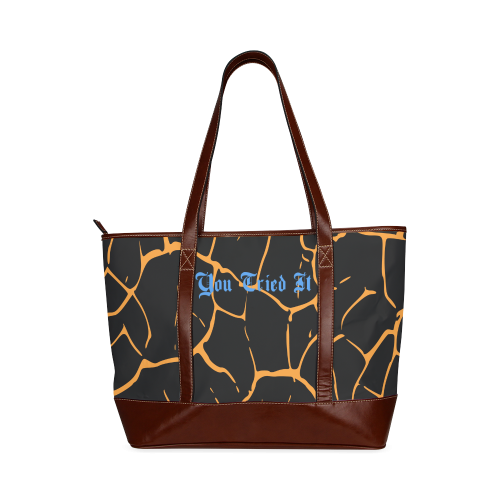 "You Tried It" abstract animal skin Tote Handbag (Model 1642)
