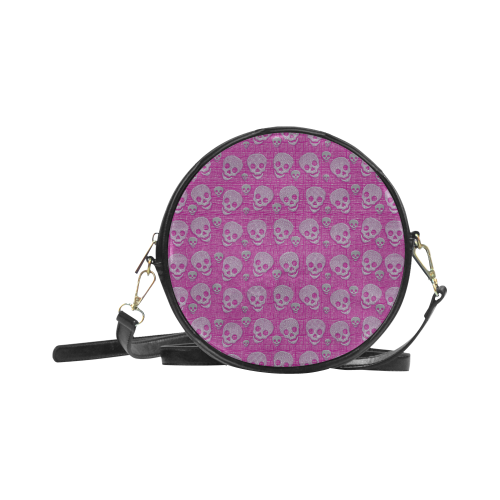 SKULL PINKY Round Sling Bag (Model 1647)