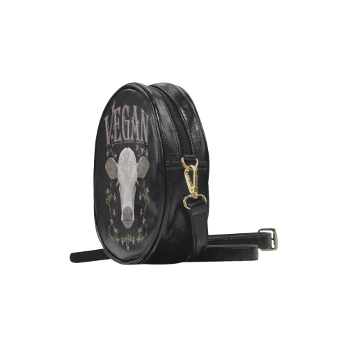 VEGAN CALF Round Sling Bag (Model 1647)