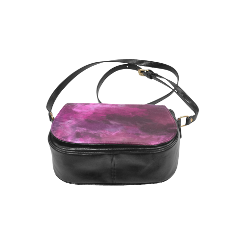 Magenta Storm Oil Painting Classic Saddle Bag/Large (Model 1648)