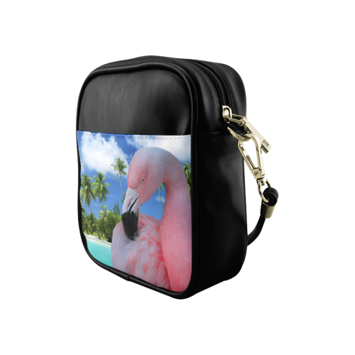 Flamingo and Beach Sling Bag (Model 1627)