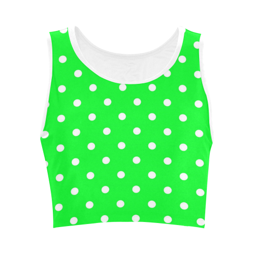 polkadots20160620 Women's Crop Top (Model T42)