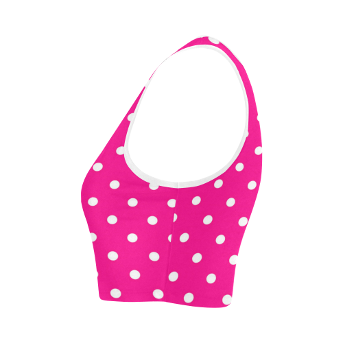 polkadots20160615 Women's Crop Top (Model T42)