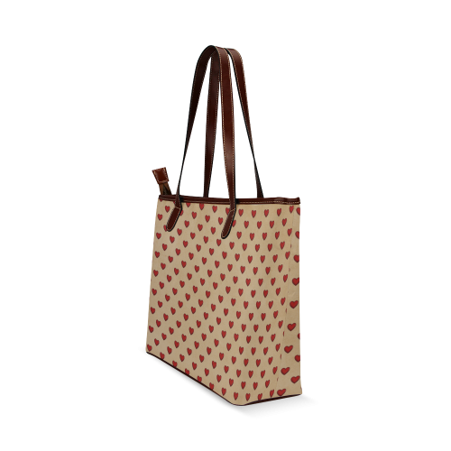 RETRO HEARTS Shoulder Tote Bag (Model 1646)