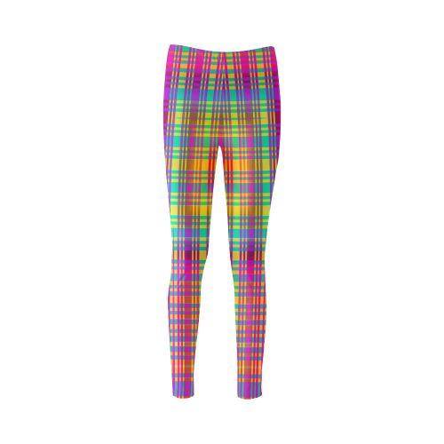 Rainbow Tartan Cassandra Women's Leggings (Model L01)