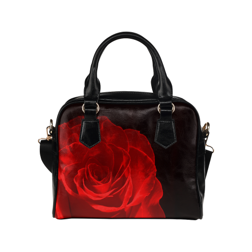 A Rose Red Shoulder Handbag (Model 1634)