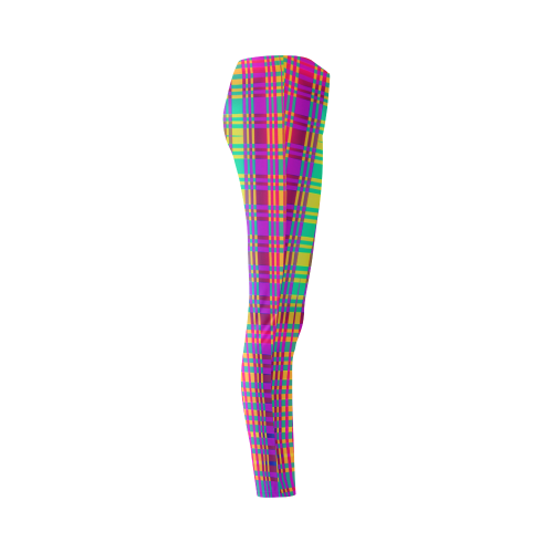 Rainbow Tartan Cassandra Women's Leggings (Model L01)