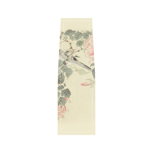 Oriental Bird in roses, Japanese woodcut print, Saddle Bag/Small (Model 1649) Full Customization