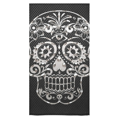 Skull, black silver metal Bath Towel 30"x56"