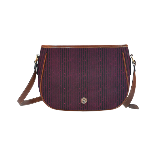 Anemone Stripe Saddle Bag/Small (Model 1649) Full Customization