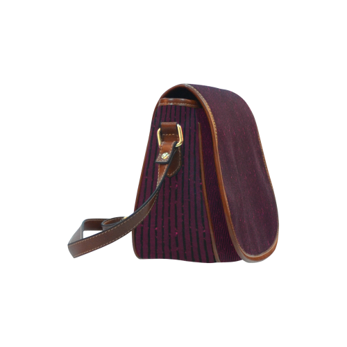 Anemone Stripe Saddle Bag/Small (Model 1649) Full Customization