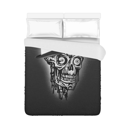 Elegant Skull with hat,B&W Duvet Cover 86"x70" ( All-over-print)