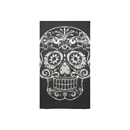 Skull, black silver metal Custom Towel 16"x28"