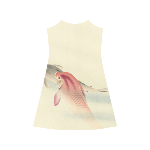 Carp Fish, Japanese woodcut Alcestis Slip Dress (Model D05)