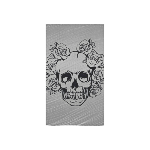 skull with roses Custom Towel 16"x28"