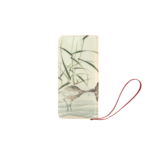 Crane Birds, Japanese Woodcut Matsumura Keiburn, Women's Clutch Wallet (Model 1637)