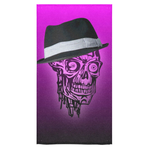 elegant skull with hat,hot pink Bath Towel 30"x56"