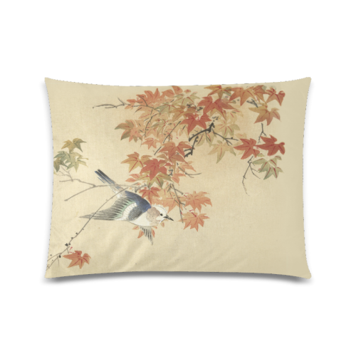Oriental bird in autumn branches Custom Picture Pillow Case 20"x26" (one side)