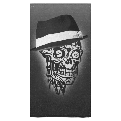 Elegant Skull with hat,B&W Bath Towel 30"x56"