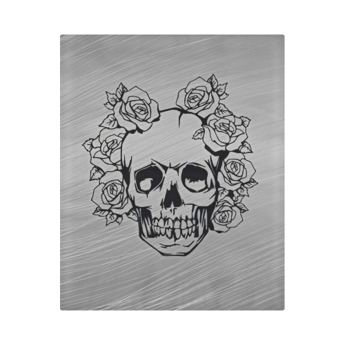 skull with roses Duvet Cover 86"x70" ( All-over-print)
