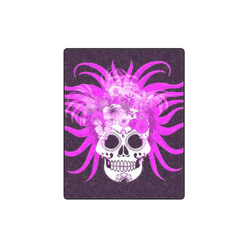 hippie skull,pink Blanket 40"x50"