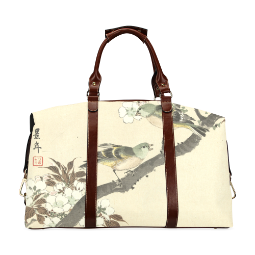 Oriental birds on blossom branch Classic Travel Bag (Model 1643)