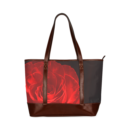 A Rose Red Tote Handbag (Model 1642)