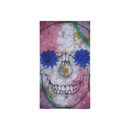 flower power skull Custom Towel 16"x28"