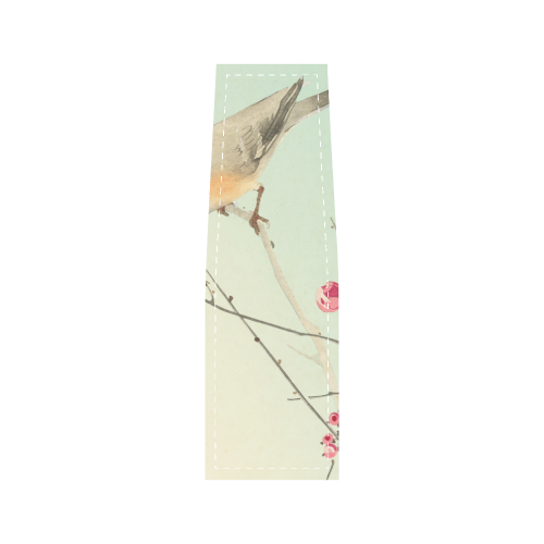 Oriental Bird pink blossom, Japanese woodcut print Saddle Bag/Small (Model 1649) Full Customization