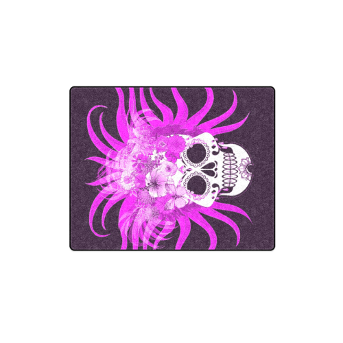 hippie skull,pink Blanket 40"x50"