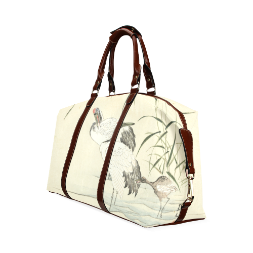 Crane Birds, Japanese Woodcut Matsumura Keiburn, Classic Travel Bag (Model 1643)