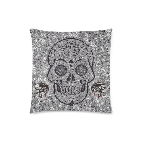 Mosaic Skull Custom Zippered Pillow Case 18"x18"(Twin Sides)
