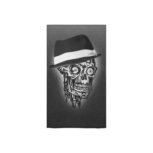 Elegant Skull with hat,B&W Custom Towel 16"x28"