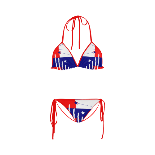Patriot Color-blocking Custom Bikini Swimsuit