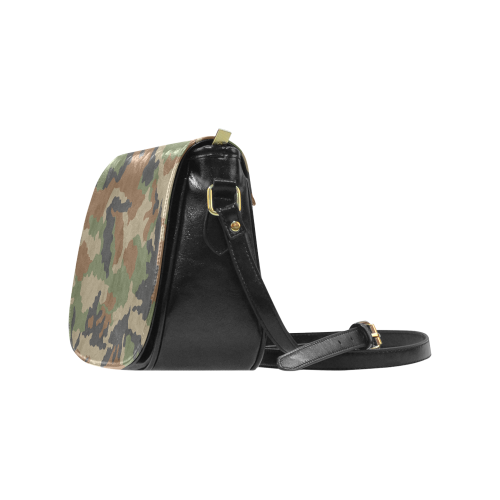 Woodland Forest Camouflage Classic Saddle Bag/Large (Model 1648)