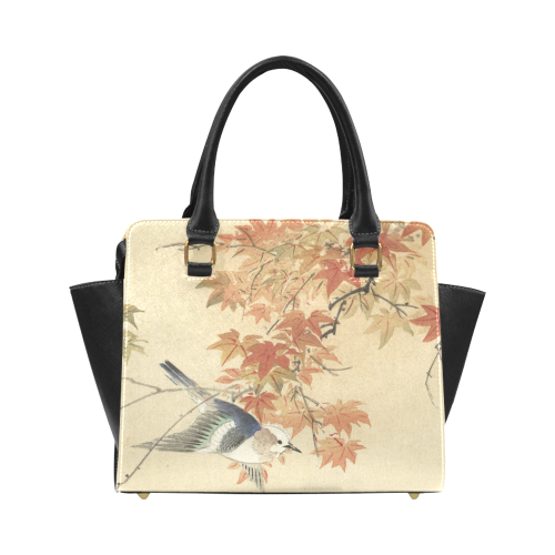 Oriental bird in autumn branches Classic Shoulder Handbag (Model 1653)