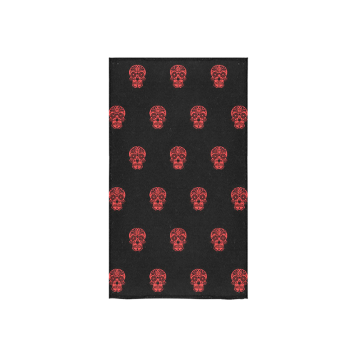 skull pattern red Custom Towel 16"x28"