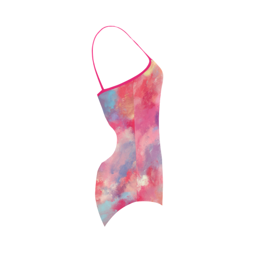 Heavens Clouds Oil Painting Strap Swimsuit ( Model S05)