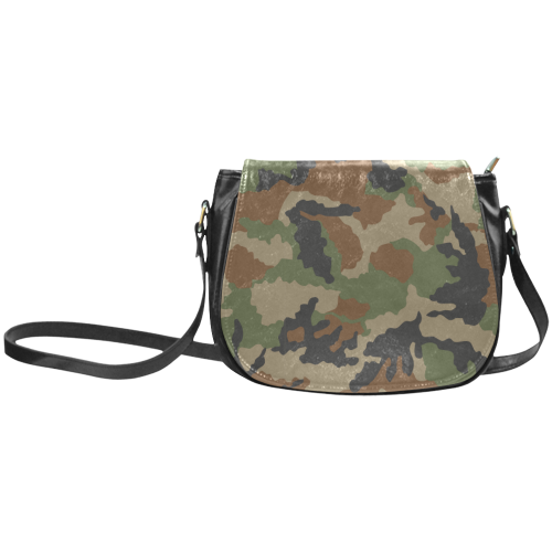 Woodland Forest Camouflage Classic Saddle Bag/Large (Model 1648)