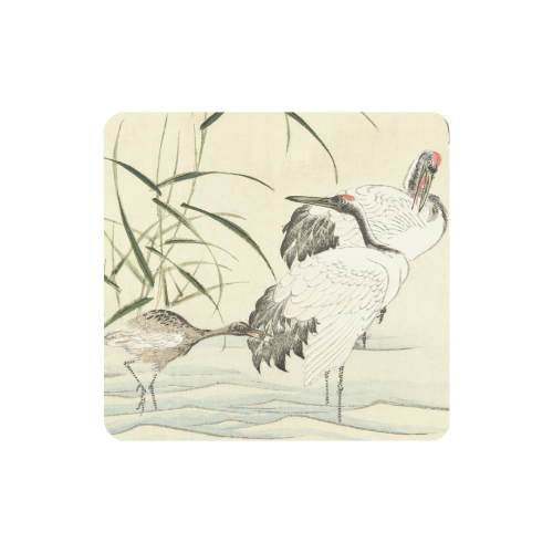 Crane Birds, Japanese Woodcut Matsumura Keiburn, Women's Clutch Wallet (Model 1637)