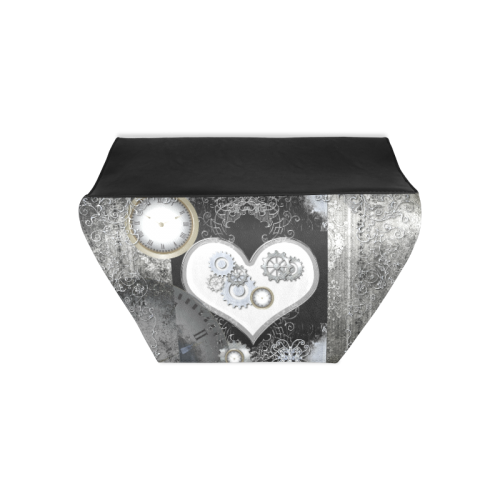 Steampunk, heart, clocks and gears Clutch Bag (Model 1630)
