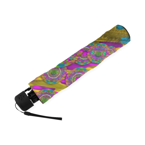 Peacock eyes in a contemplative style Foldable Umbrella (Model U01)