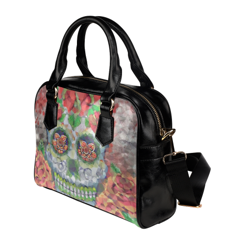 Polygon Skull Shoulder Handbag (Model 1634)