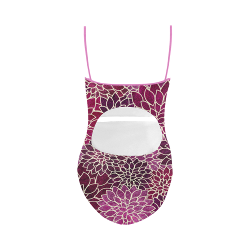 Floral Abstract 5 Strap Swimsuit ( Model S05)