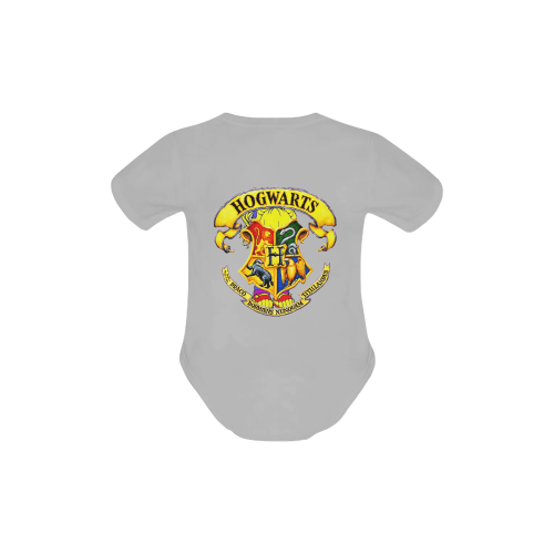 hogwarts logo Baby Powder Organic Short Sleeve One Piece (Model T28)